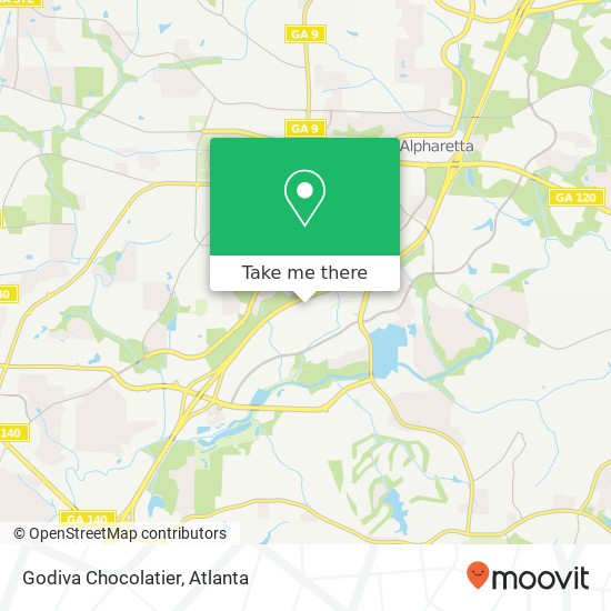 Mapa de Godiva Chocolatier