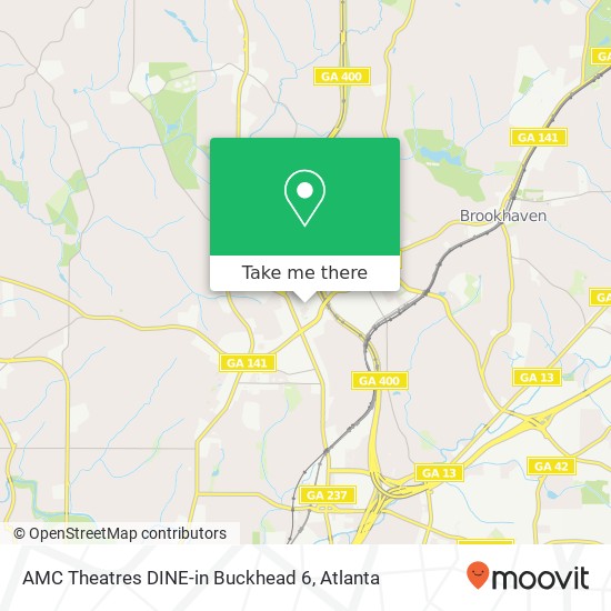 Mapa de AMC Theatres DINE-in Buckhead 6