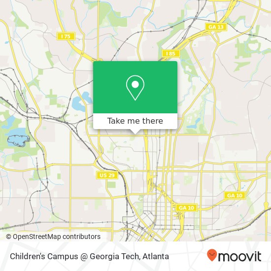 Mapa de Children's Campus @ Georgia Tech