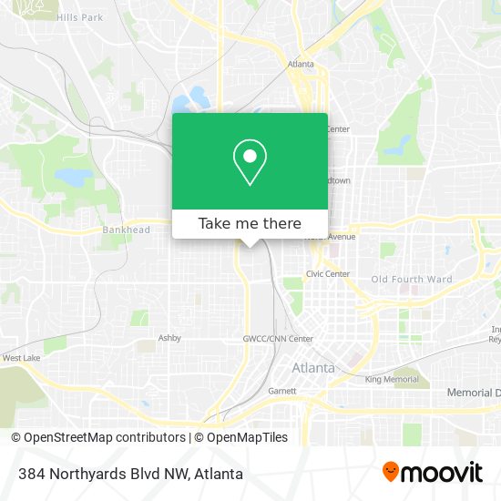 Mapa de 384 Northyards Blvd NW