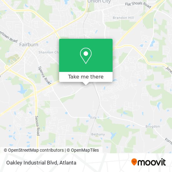 Mapa de Oakley Industrial Blvd