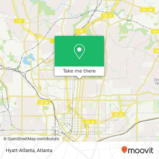 Mapa de Hyatt-Atlanta
