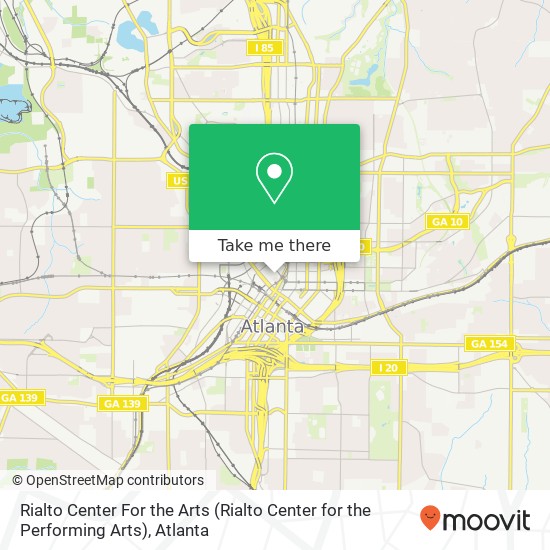 Mapa de Rialto Center For the Arts (Rialto Center for the Performing Arts)