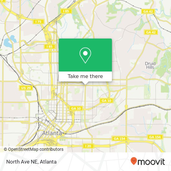 Mapa de North Ave NE