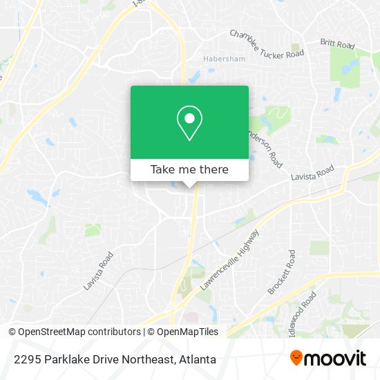 2295 Parklake Drive Northeast map