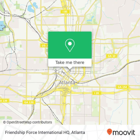 Friendship Force International HQ map