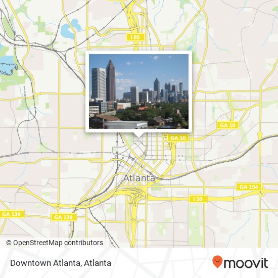 Mapa de Downtown Atlanta