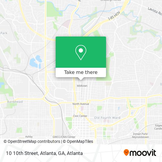 Mapa de 10  10th Street, Atlanta, GA