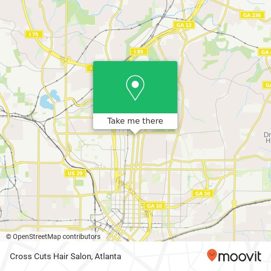 Mapa de Cross Cuts Hair Salon