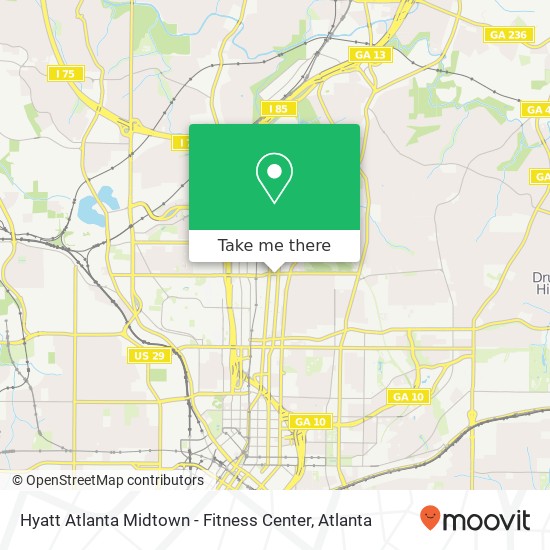 Hyatt Atlanta Midtown - Fitness Center map