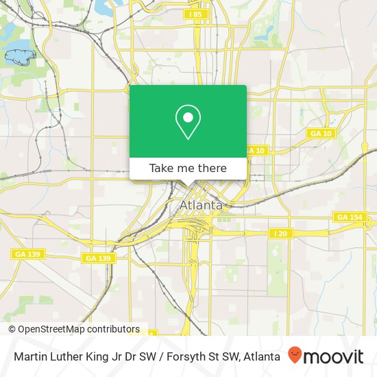 Martin Luther King Jr Dr SW / Forsyth St SW map