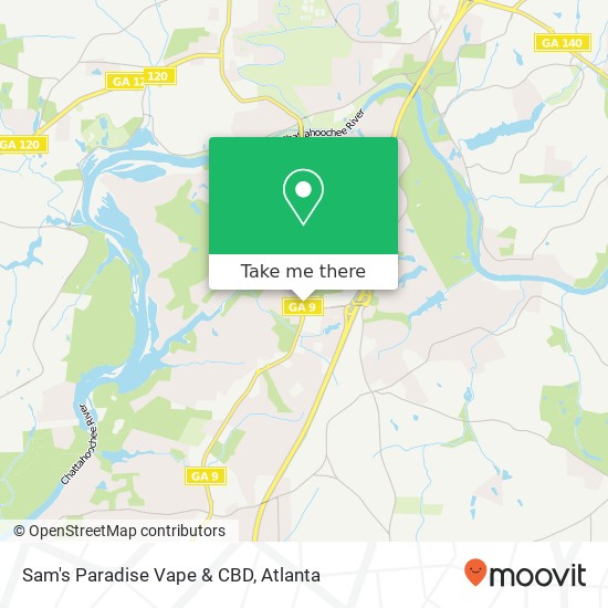 Sam's Paradise Vape & CBD map