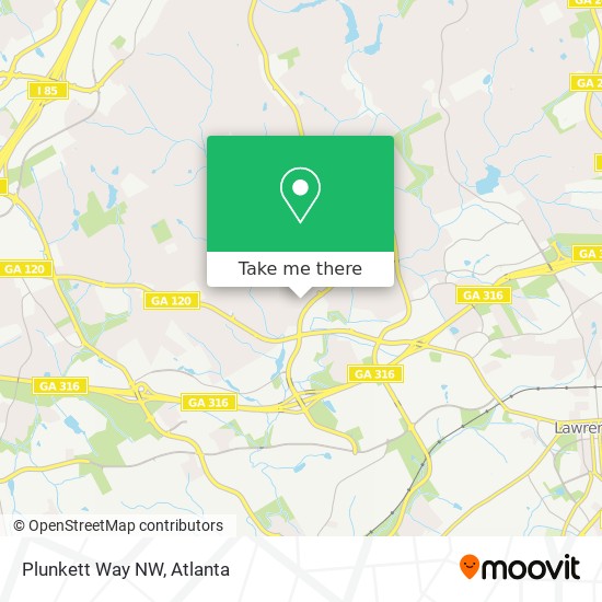 Mapa de Plunkett Way NW