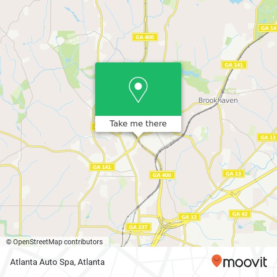 Atlanta Auto Spa map