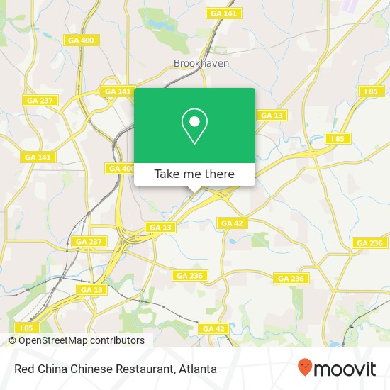 Mapa de Red China Chinese Restaurant