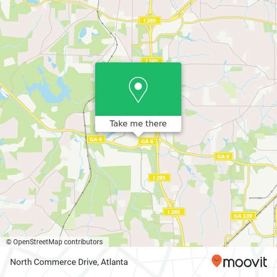 North Commerce Drive map