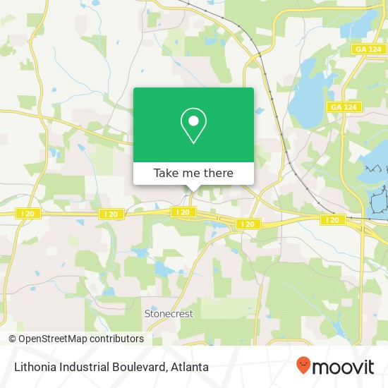 Mapa de Lithonia Industrial Boulevard