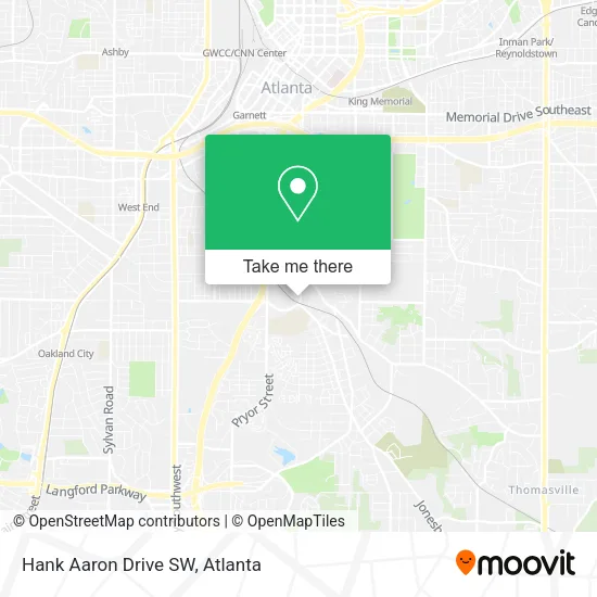Hank Aaron Drive SW map