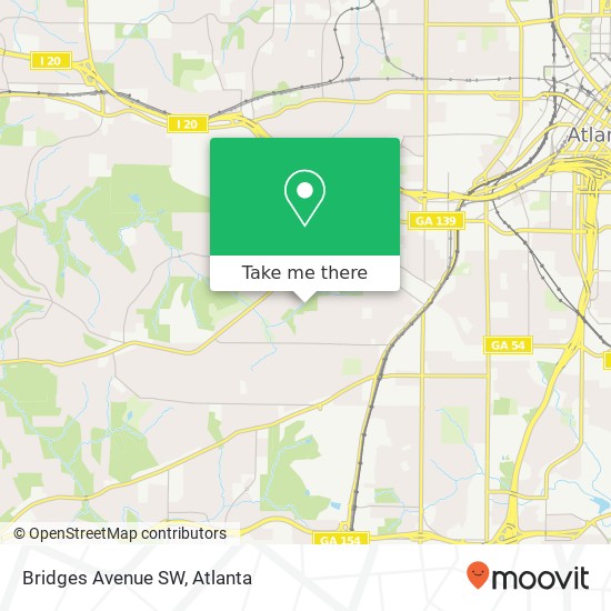 Mapa de Bridges Avenue SW