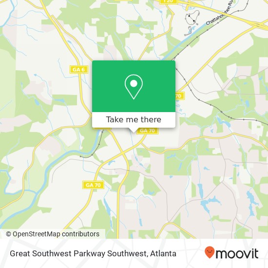 Great Southwest Parkway Southwest map