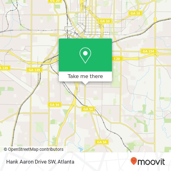 Hank Aaron Drive SW map
