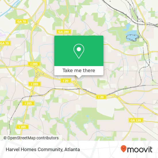 Mapa de Harvel Homes Community