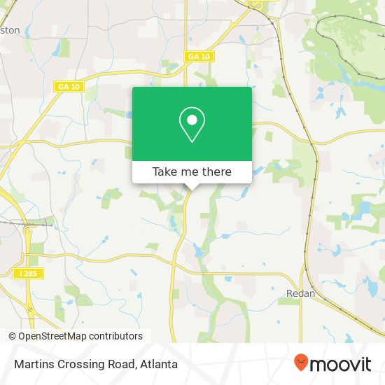 Martins Crossing Road map