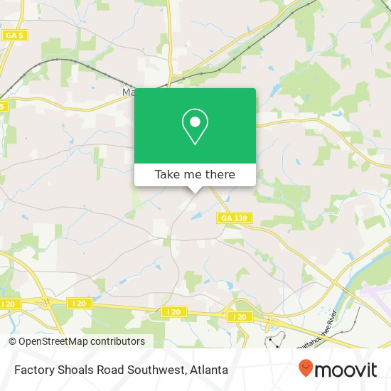 Mapa de Factory Shoals Road Southwest