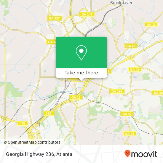 Georgia Highway 236 map