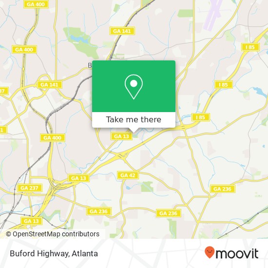 Buford Highway map