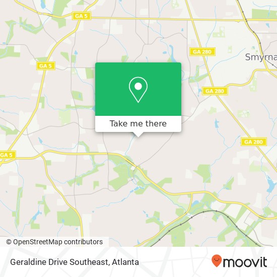 Geraldine Drive Southeast map