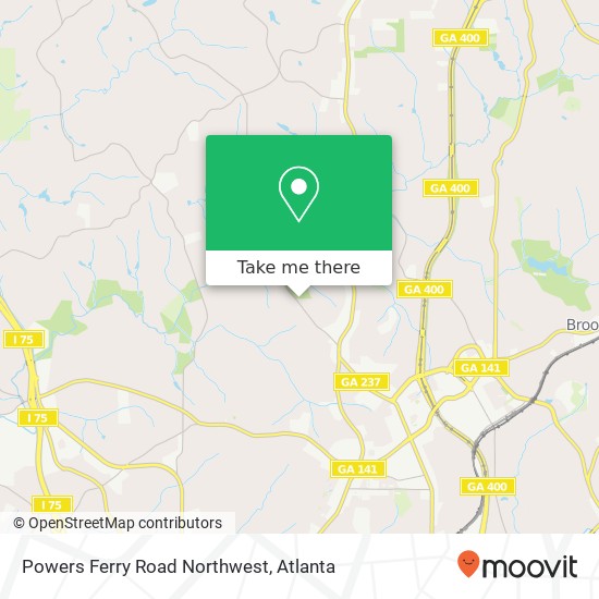 Powers Ferry Road Northwest map