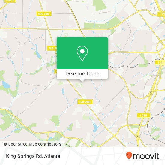 King Springs Rd map