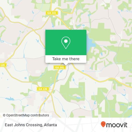 East Johns Crossing map