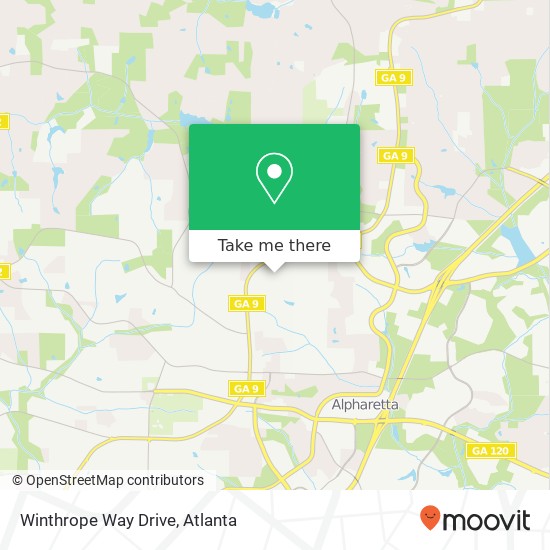 Winthrope Way Drive map