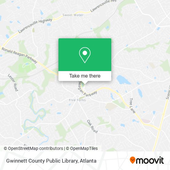 Mapa de Gwinnett County Public Library