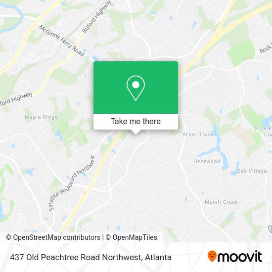 Mapa de 437 Old Peachtree Road Northwest