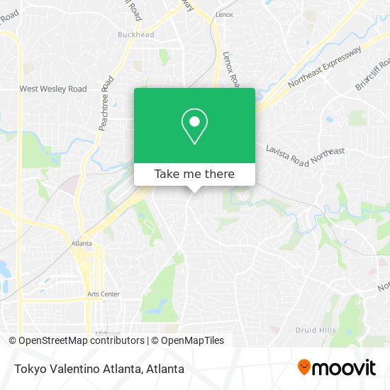 Tokyo Valentino Atlanta map