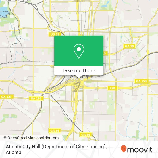Atlanta City Hall (Department of City Planning) map