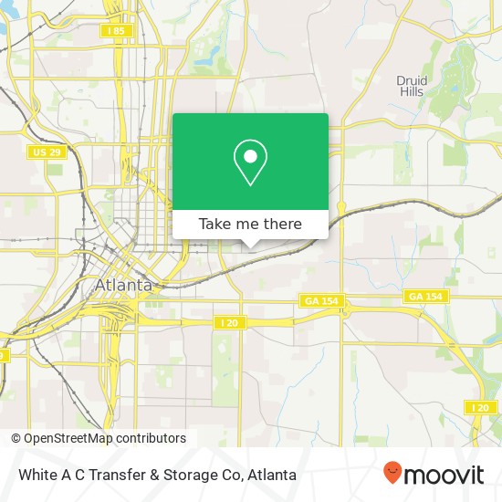 White A C Transfer & Storage Co map