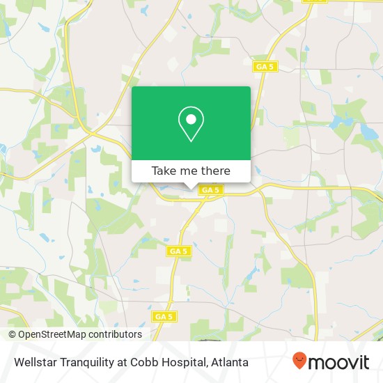 Mapa de Wellstar Tranquility at Cobb Hospital