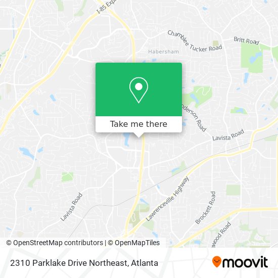 Mapa de 2310 Parklake Drive Northeast