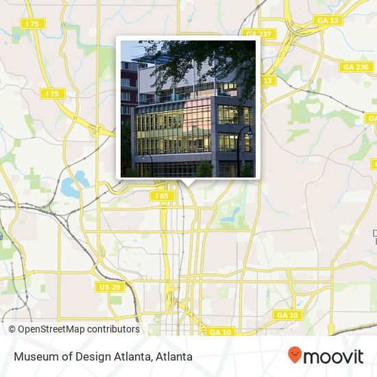 Museum of Design Atlanta map