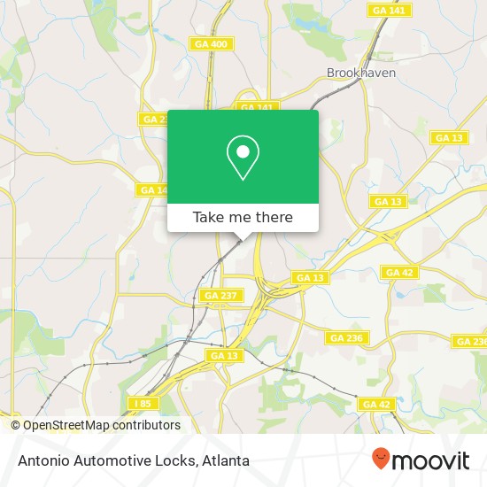 Mapa de Antonio Automotive Locks