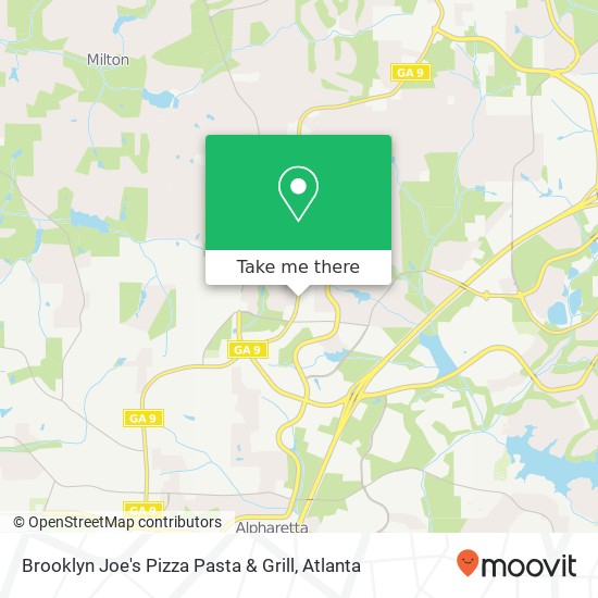 Mapa de Brooklyn Joe's Pizza Pasta & Grill