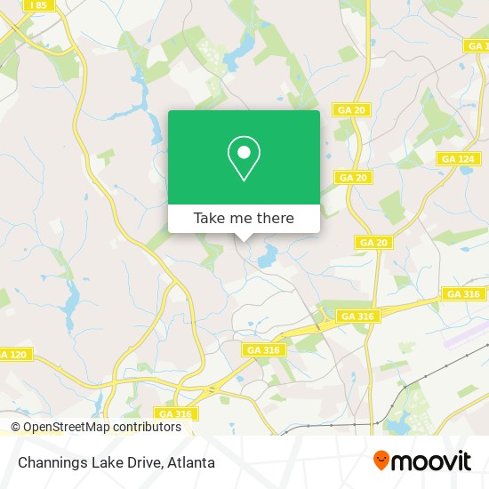 Channings Lake Drive map