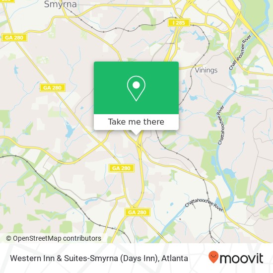 Mapa de Western Inn & Suites-Smyrna (Days Inn)