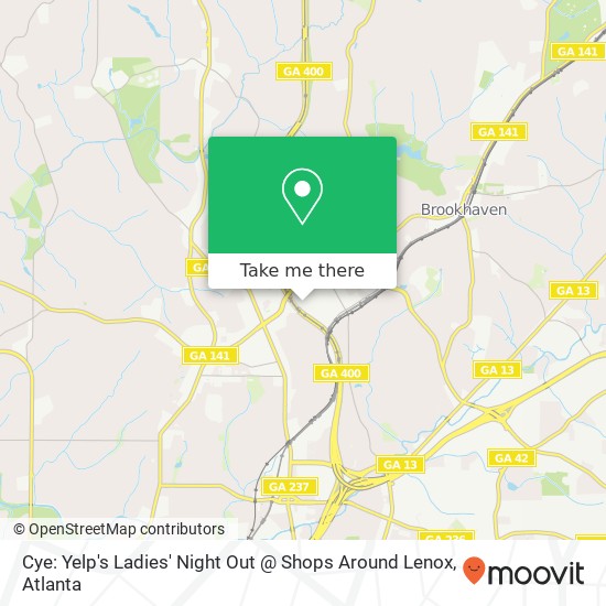 Mapa de Cye: Yelp's Ladies' Night Out @ Shops Around Lenox