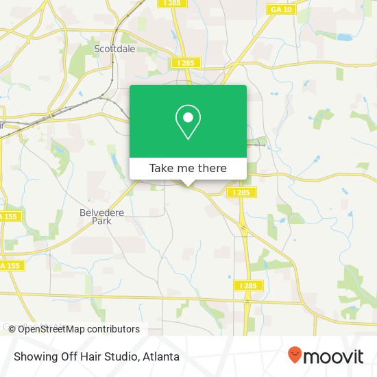 Mapa de Showing Off Hair Studio