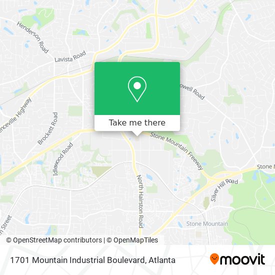 Mapa de 1701 Mountain Industrial Boulevard